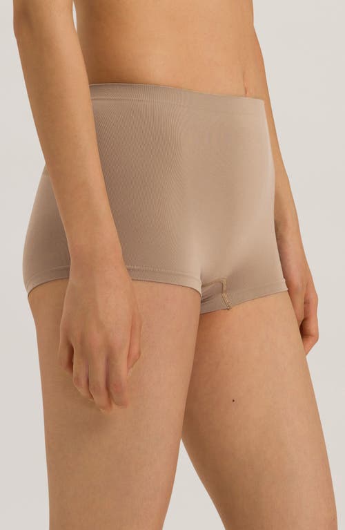 Shop Hanro Touch Feeling High Waist Boyleg Briefs In Deep Taupe