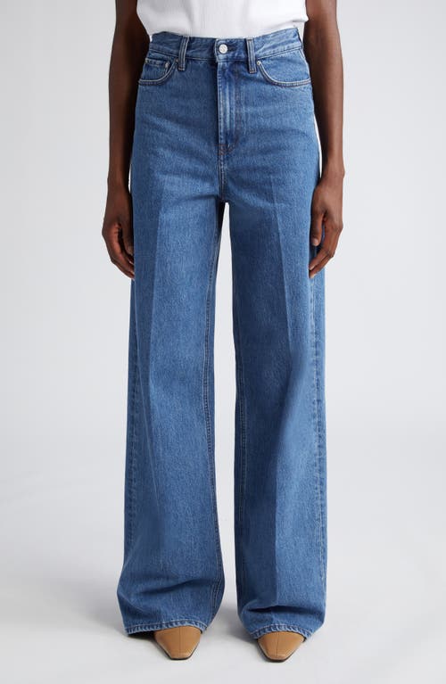 TOTEME Wide Leg Organic Cotton Jeans Blue at Nordstrom,
