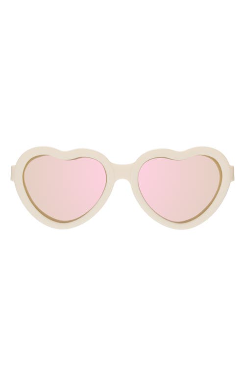 Babiators Kids' Polarized Heart Shaped Sunglasses in Sweet Cream at Nordstrom, Size 6 Y
