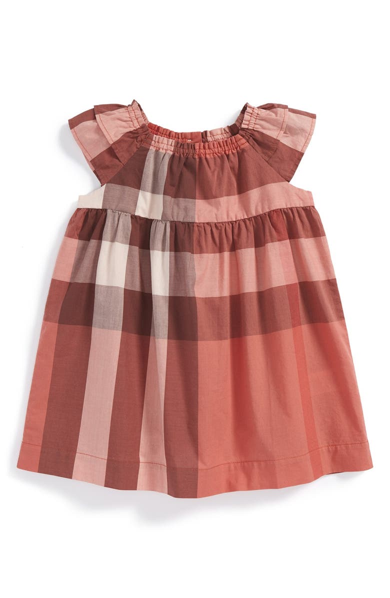 Burberry Morgana Check Print Cap Sleeve Dress Baby Girls Nordstrom