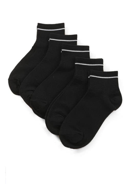 Stems 5-Pack Ankle Sport Socks in Black