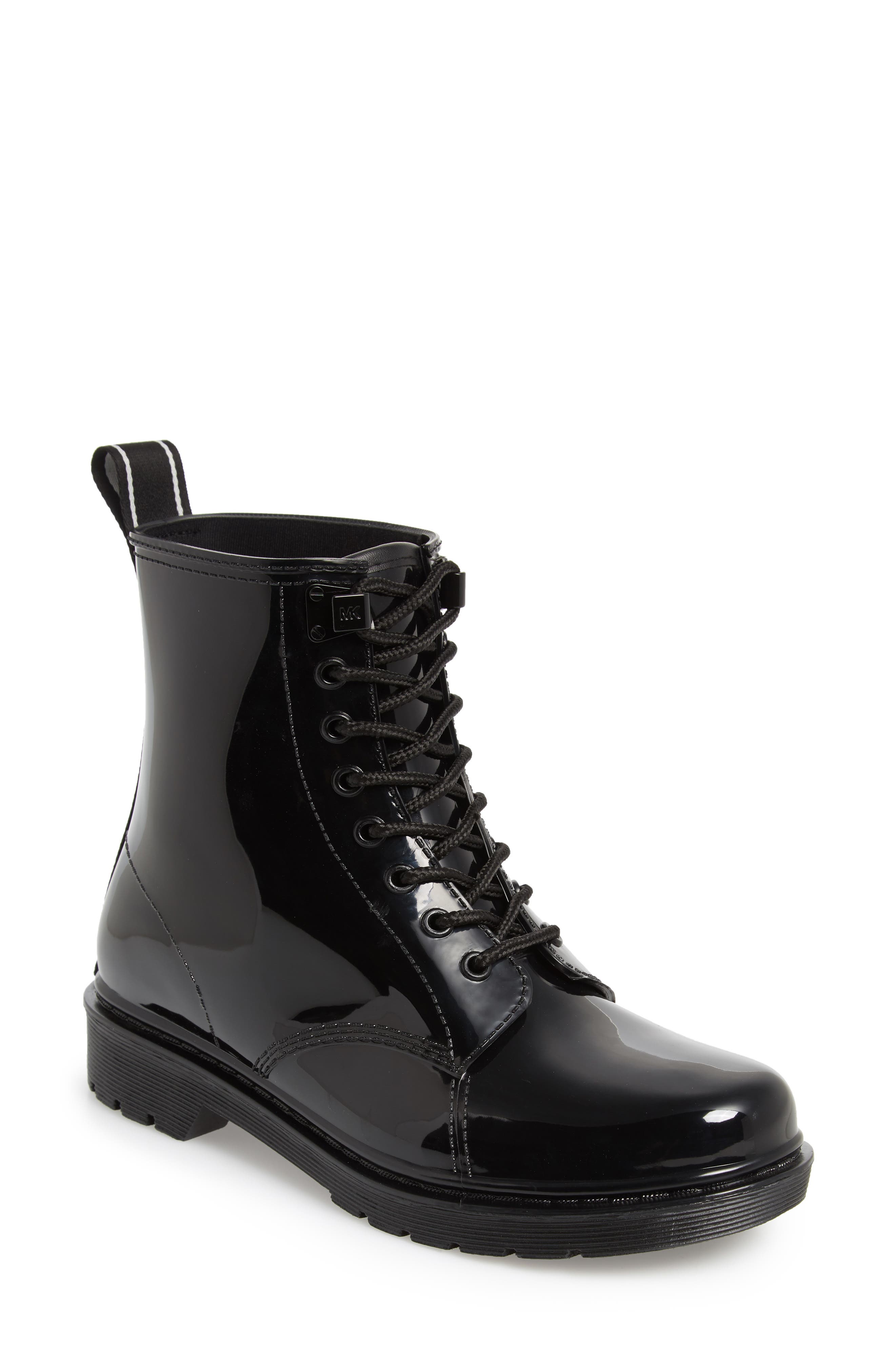 mk black rain boots