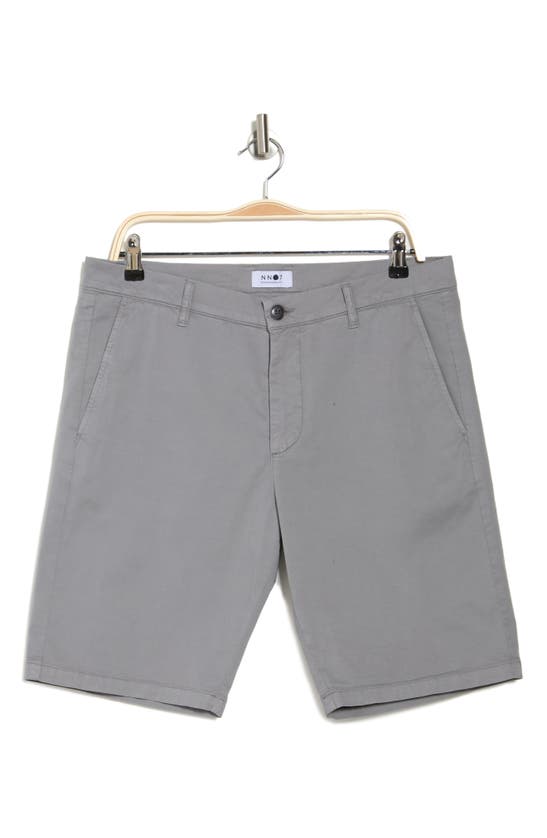 Nn07 Craig Flat Front Shorts In Grey