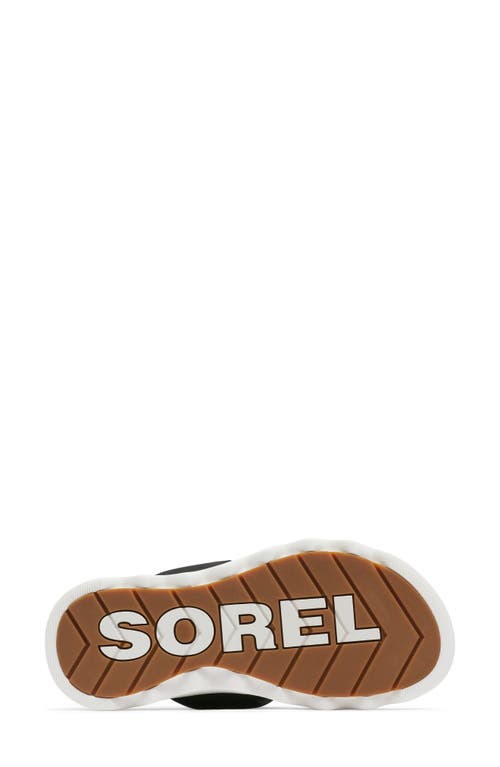 Shop Sorel Viibe Twist Slide Sandal In Black/sea Salt