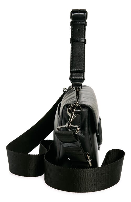 Shop Valentino Garavani All Time Leather Shoulder Bag In Nero