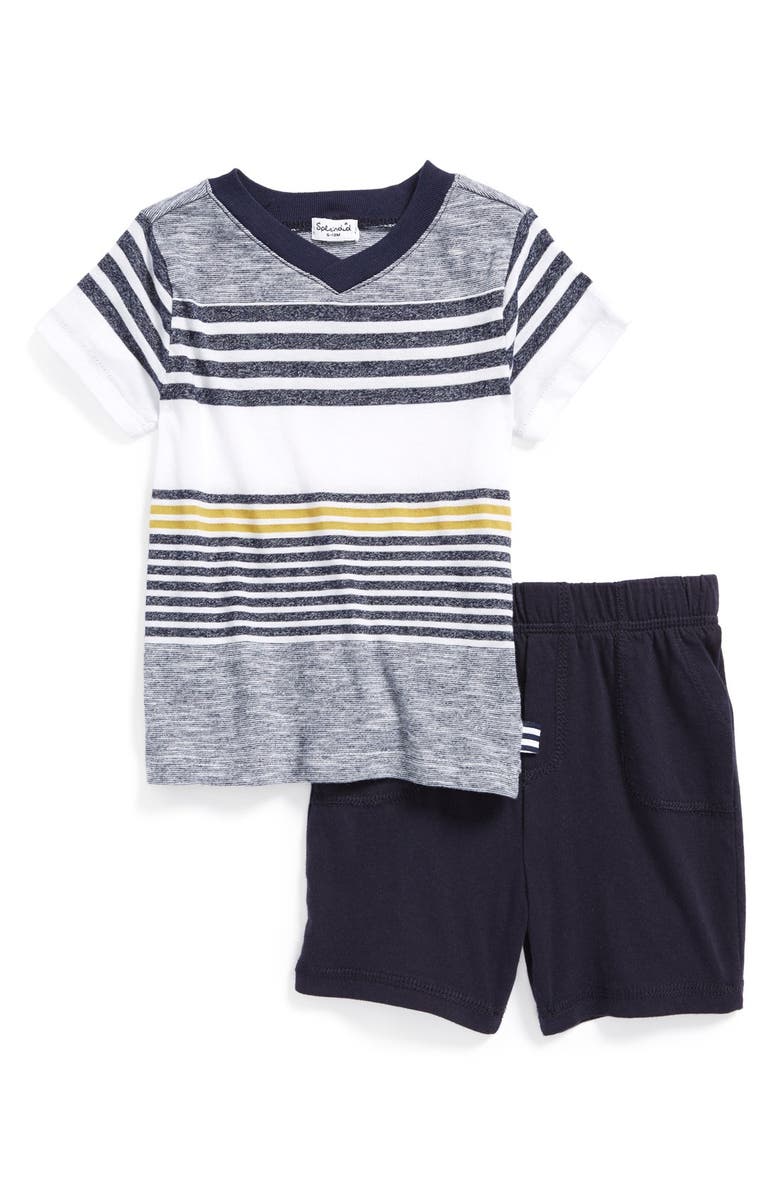 Splendid Stripe V-Neck T-Shirt & Shorts (Baby Boys) | Nordstrom