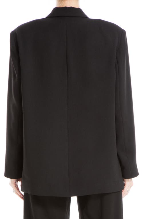 Max Studio Oversize Double Breasted Blazer In Black