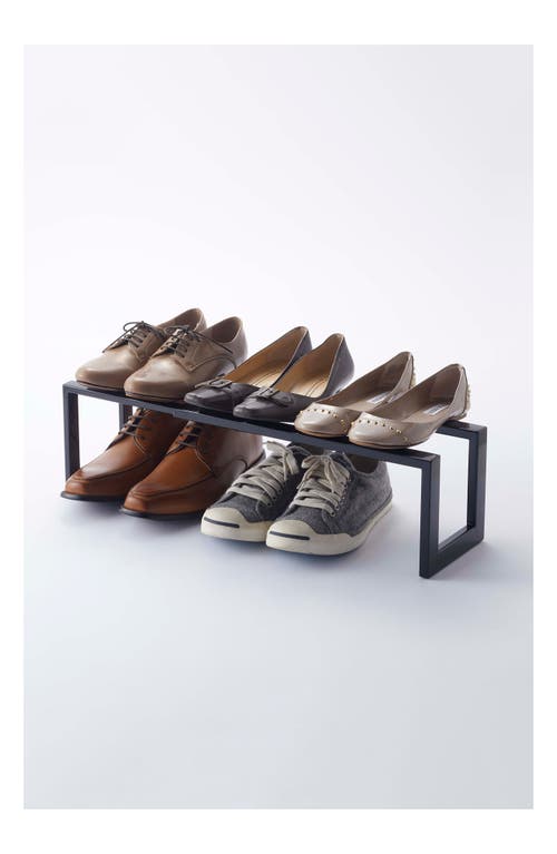 Yamazaki Adjustable Shoe Rack In Black