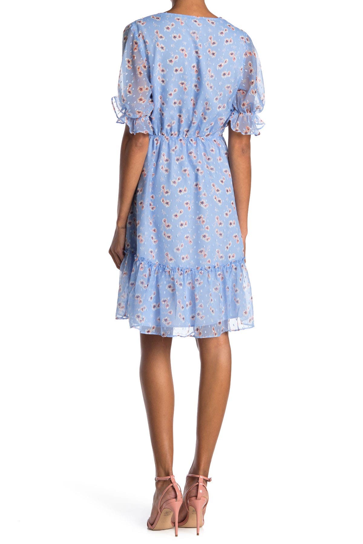 swiss dot wrap dress