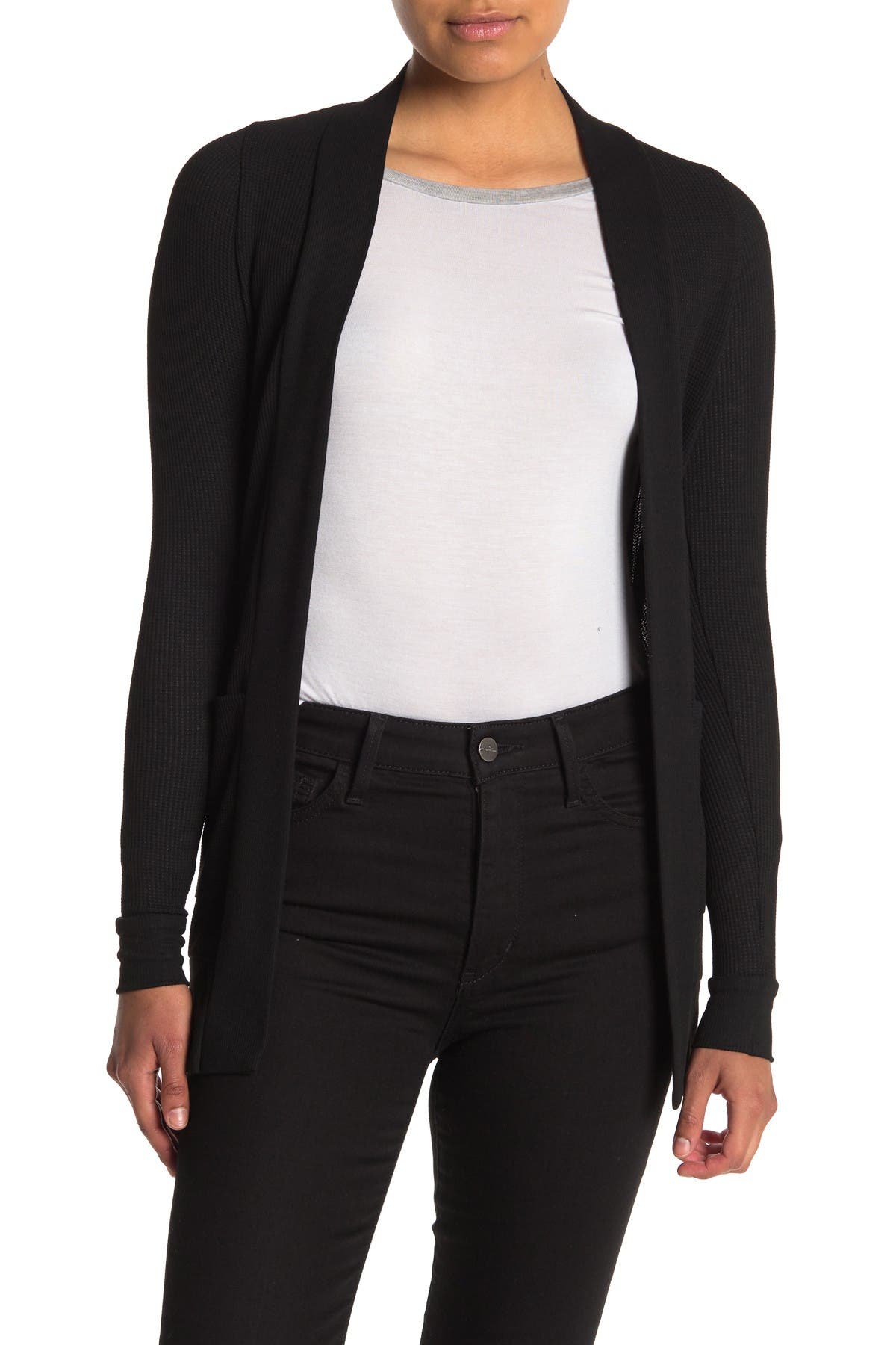 sweet romeo thermal pocket cardigan