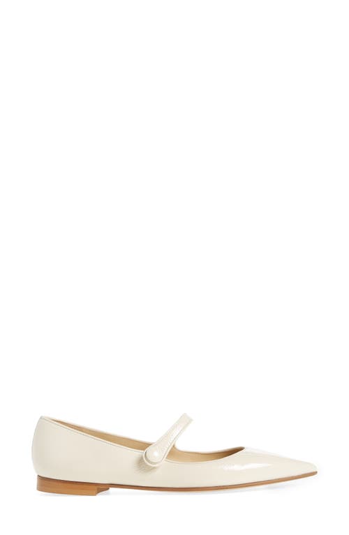 Bells & Becks Barbra Pointed Toe Mary Jane Flat In Ivory