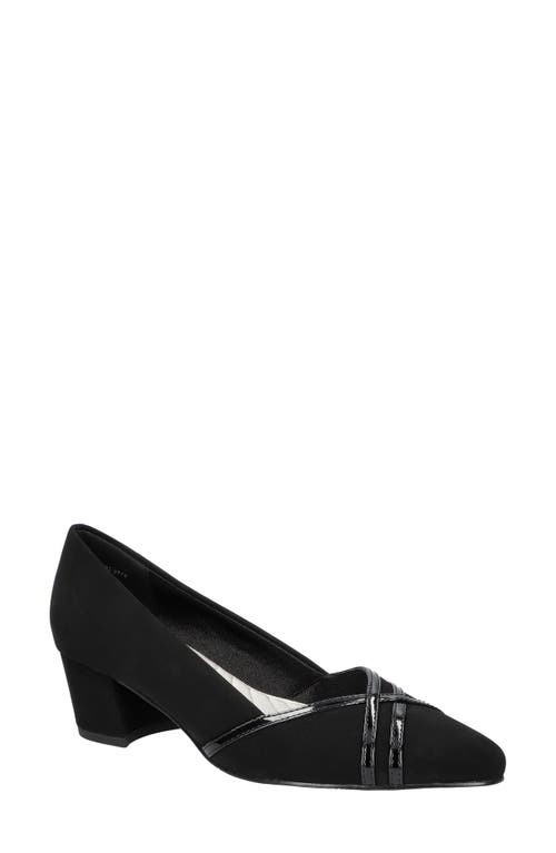 Shop Easy Street Lotus Pointed Toe Pump In Black Lamy