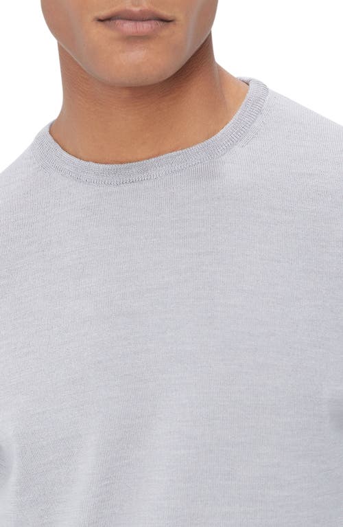 Bugatchi Scott Crewneck Merino Wool Sweater In Platinum