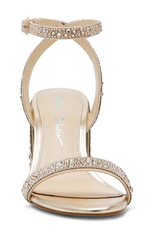 Shop Betsey Johnson Jet Ankle Strap Sandal In Light Gold