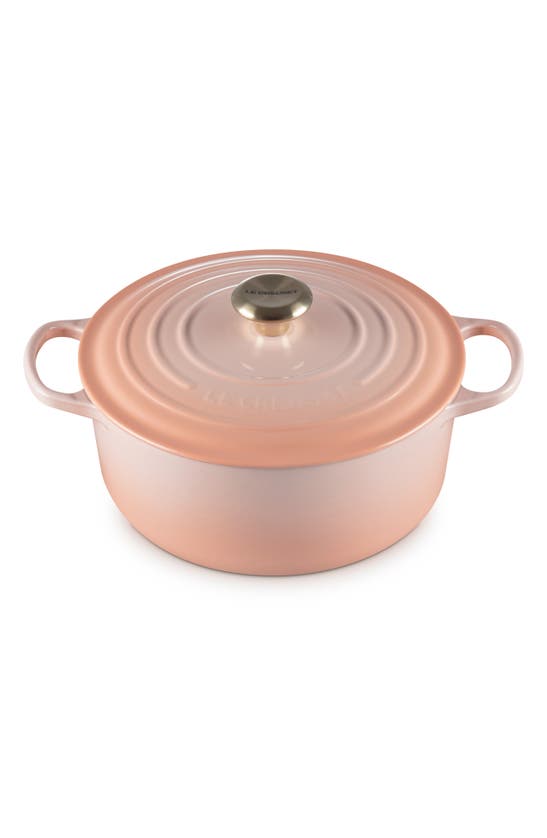 Le Creuset 7.25-qt. Signature Enameled Cast Iron Round Dutch Oven In Peche