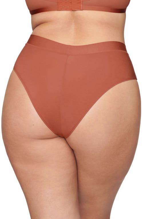 Shop Cuup The Highwaist High Cut Modal Briefs In Clay