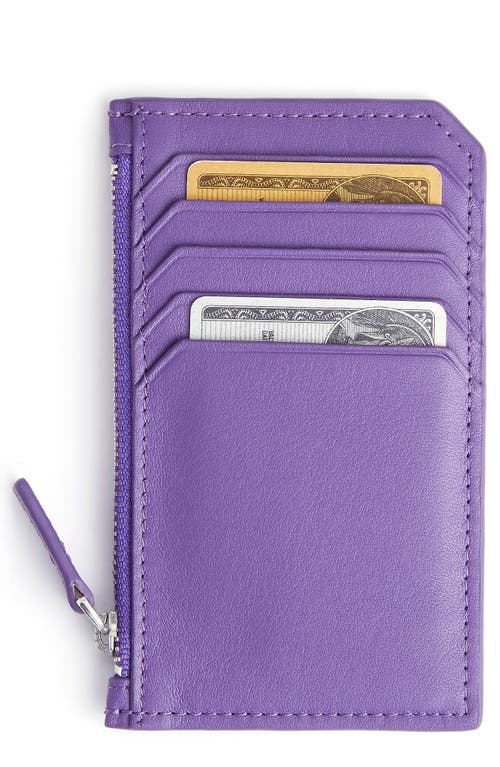 ROYCE New York Zip Leather Card Case in at Nordstrom