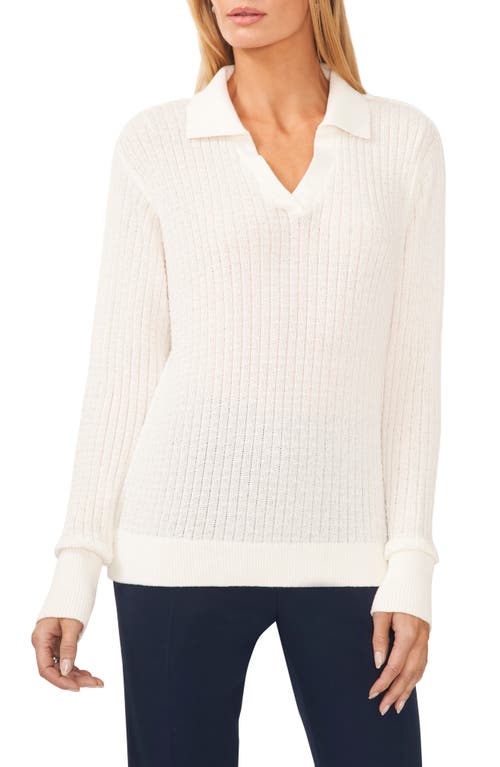 halogen(r) Polo Sweater in New Ivory