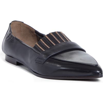 Brunello Cucinelli Pointy Toe Flat, Black