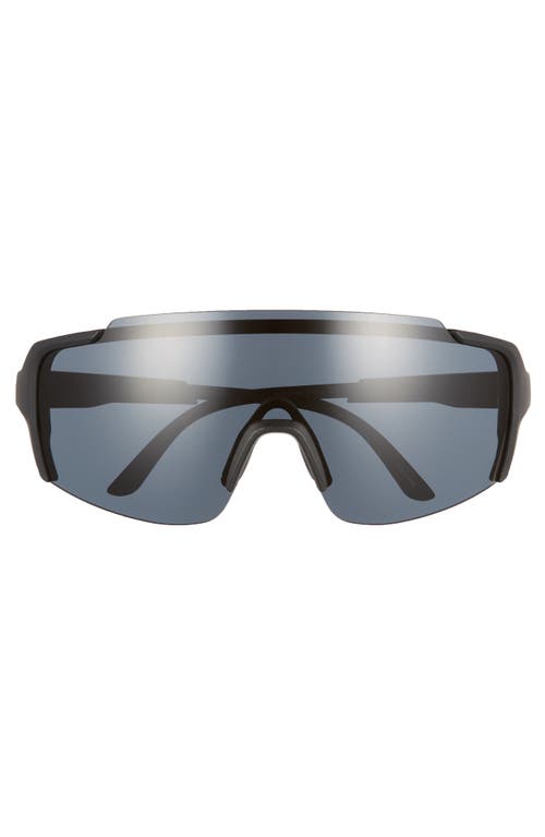 Shop Smith Flywheel 160mm Chromapop™ Shield Sunglasses In Matte Black/black