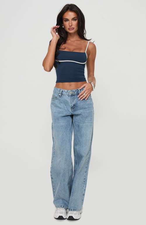Princess Polly Maidenwell Crop Top In Blue