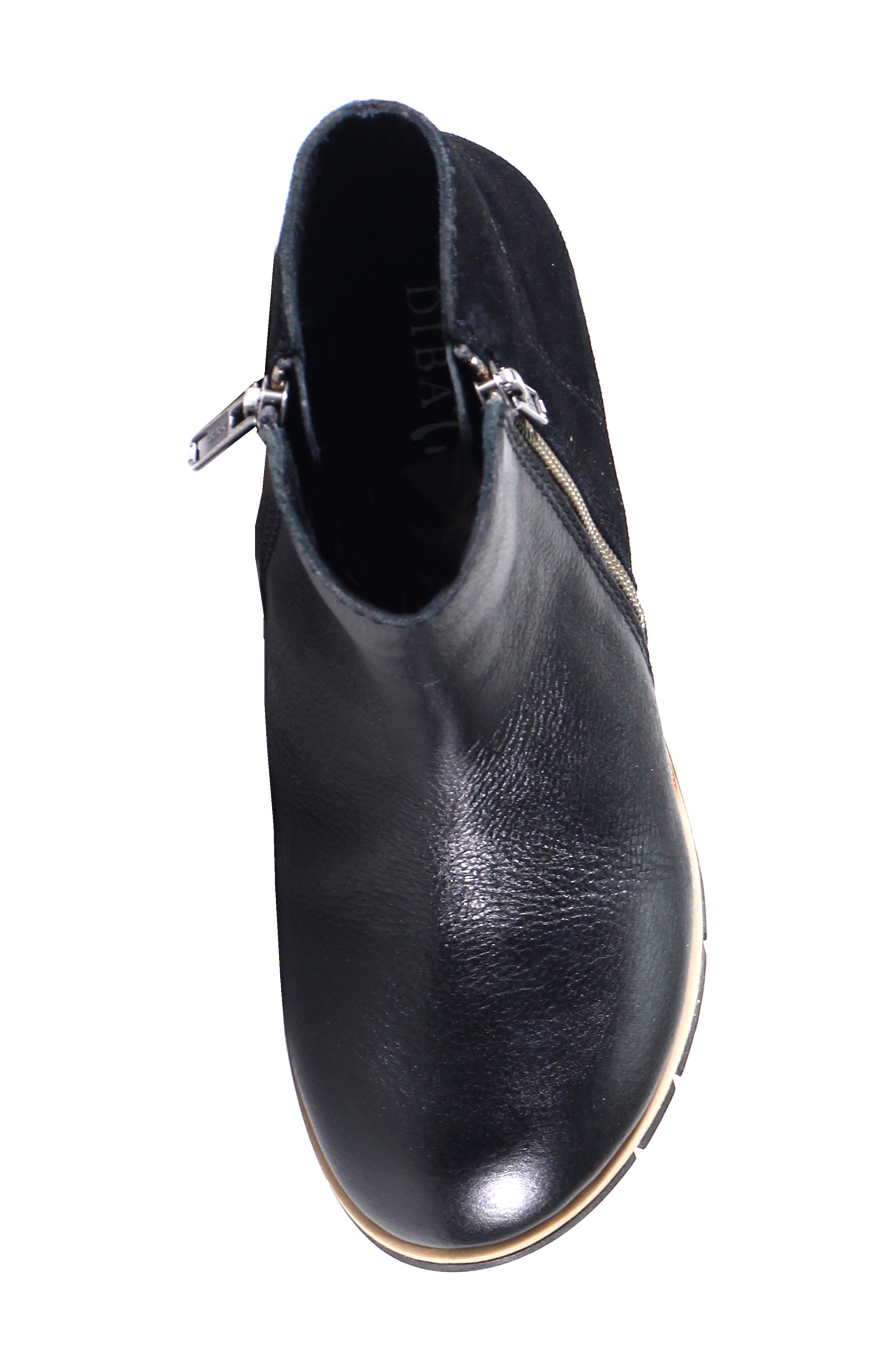 Diba True Bon Grace Leather Wedge Bootie - Black