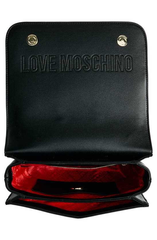 Shop Love Moschino Borsa Shoulder Bag In Black