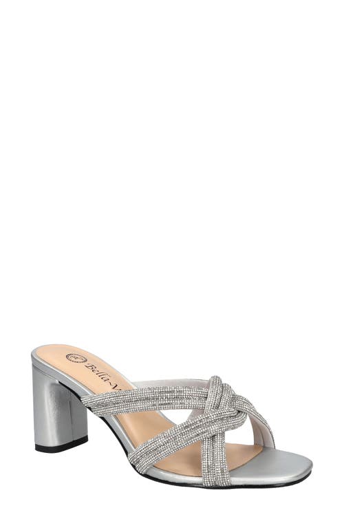 Bella Vita Carmen Crystal Sandal Silver Suede at Nordstrom,