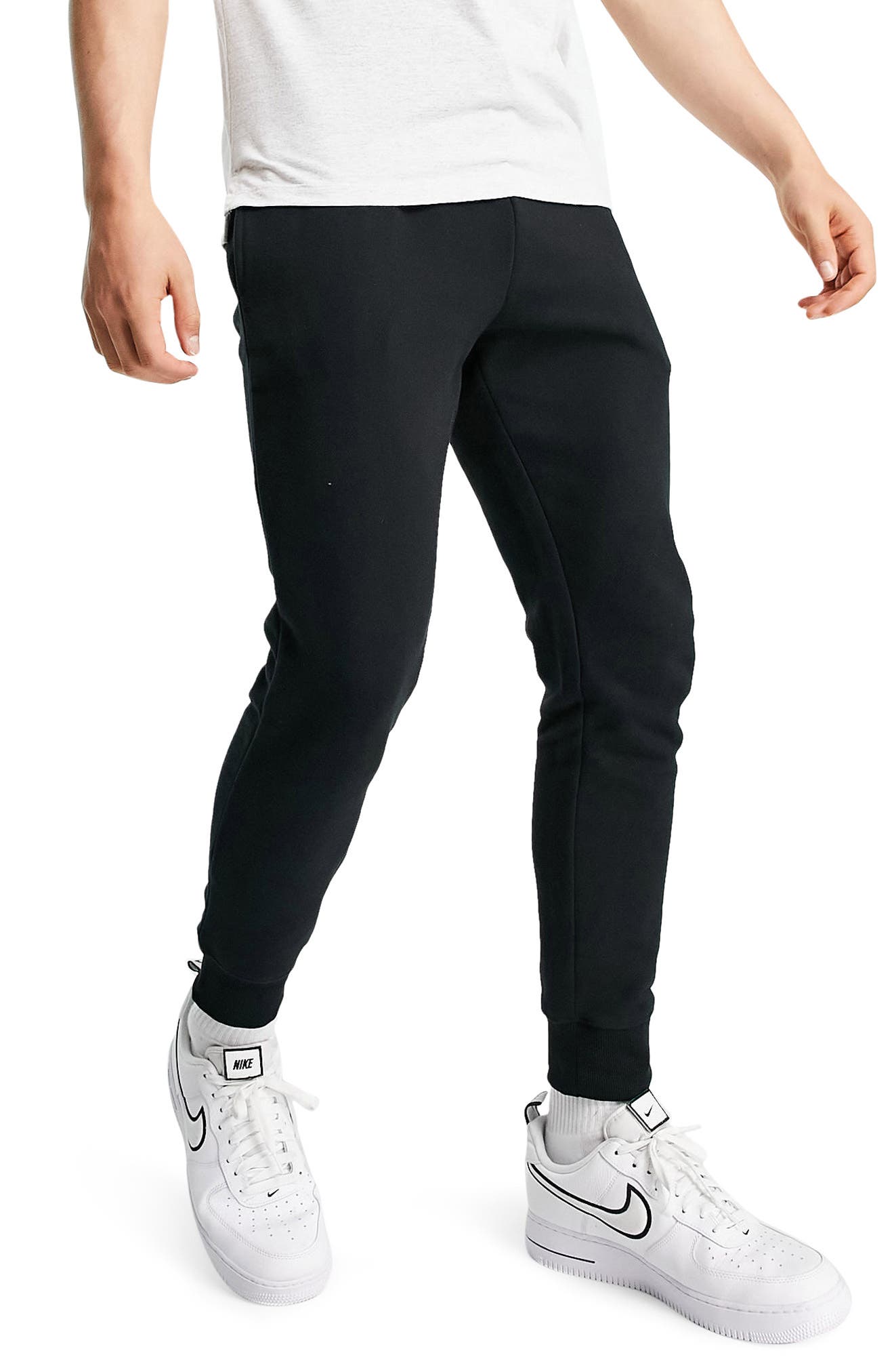 mens black skinny sweatpants