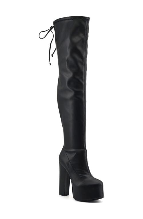 Shop Ziginy Laia Over The Knee Platform Boot In Black