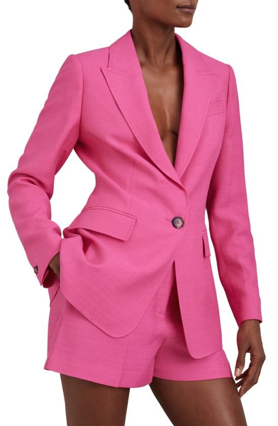 Shop Reiss Hewey Peaked Lapel Blazer In Pink