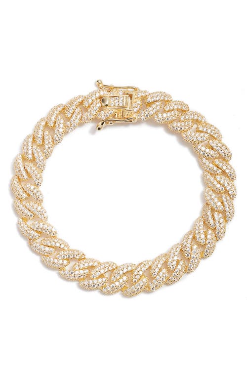 SHYMI Cuban Chain Pavé Bracelet in Gold at Nordstrom