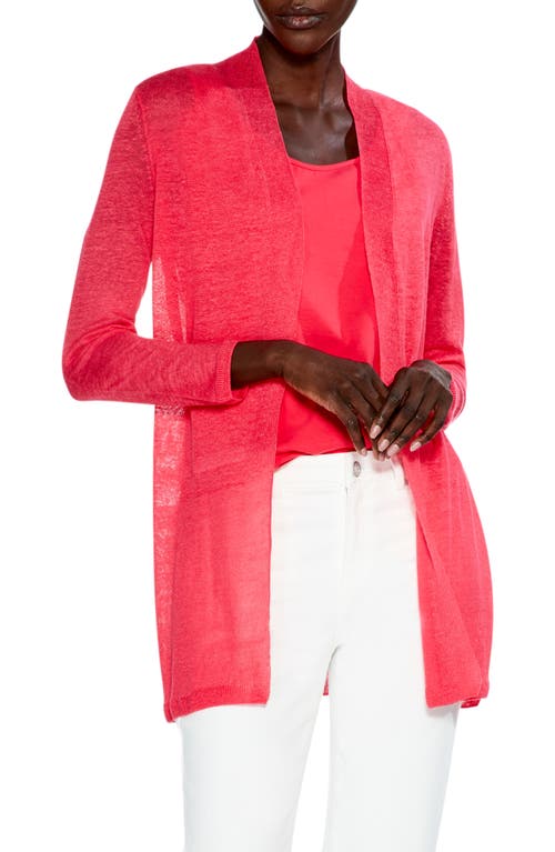 NIC+ZOE Back of the Chair Longline Cardigan in Paradise Pink