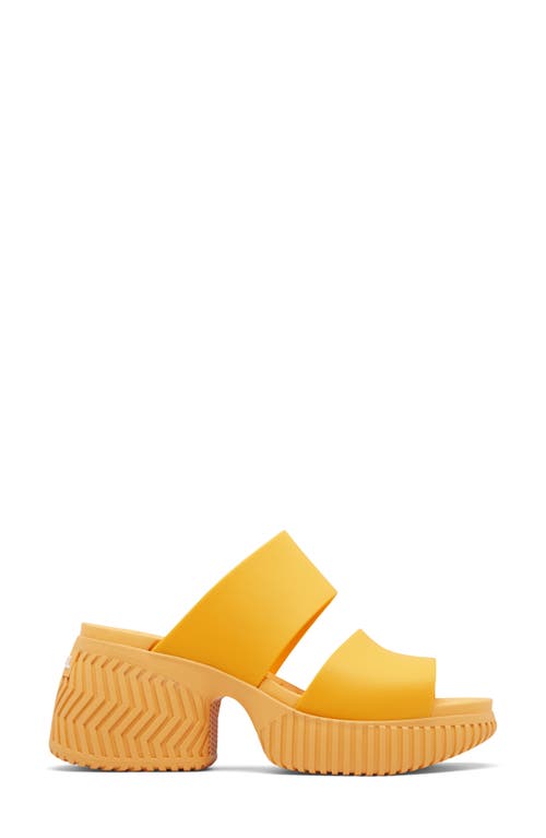 Shop Sorel One Streetworks Platform Slide Sandal In Yellow Ray/sea Salt