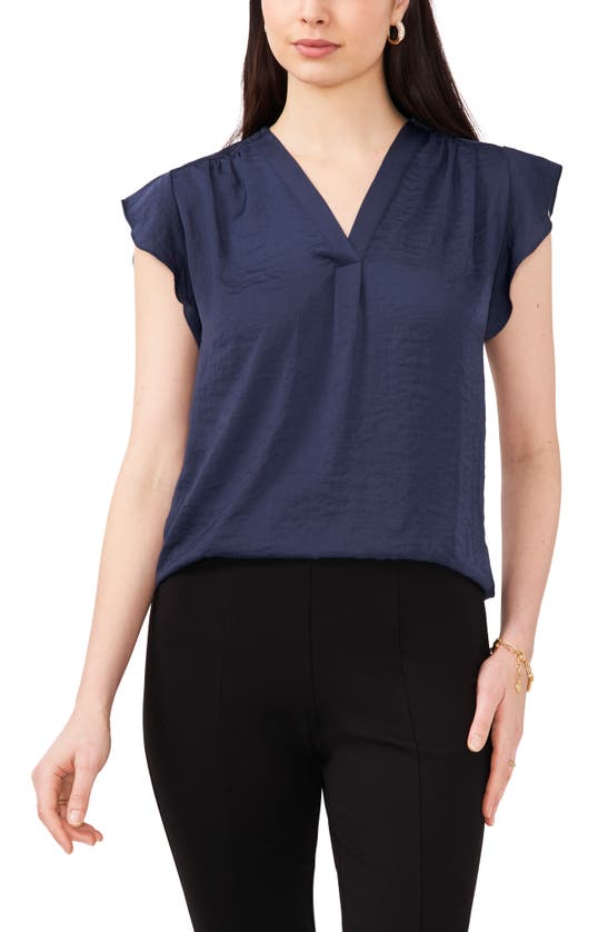 CHAUS FLUTTER SLEEVE BLOUSE