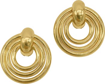 Adornia 14K Gold Plate Doorknob Stud Earrings | Nordstromrack