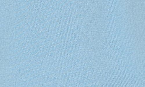 Milly Feather Cuff V-neck Long Sleeve Sweater In Ice Blue
