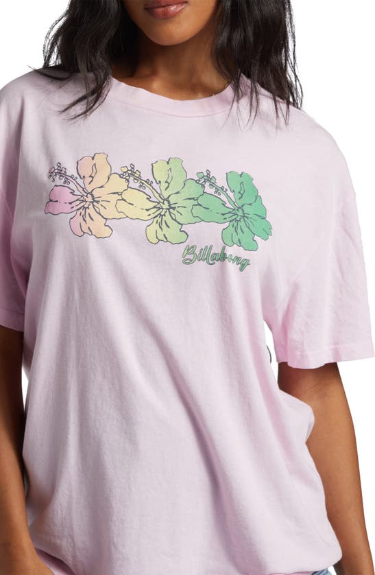 Shop Billabong Aloha All Day Oversize Cotton Graphic T-shirt In Sweet Pink