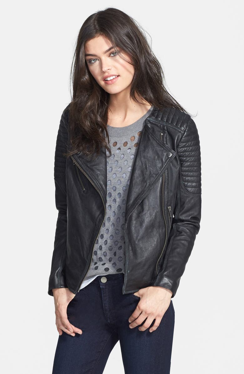 Treasure&Bond Quilted Leather Moto Jacket | Nordstrom