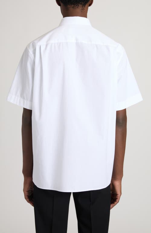 Dolce & Gabbana Dolce&gabbana Logo Cotton Button-up Shirt In Bianco Ottico