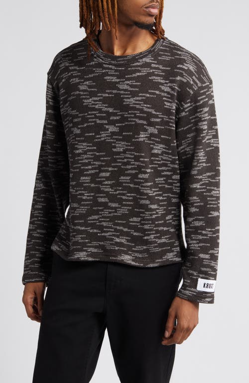 Shop Krost Granite Mélange Crewneck Sweater In Black