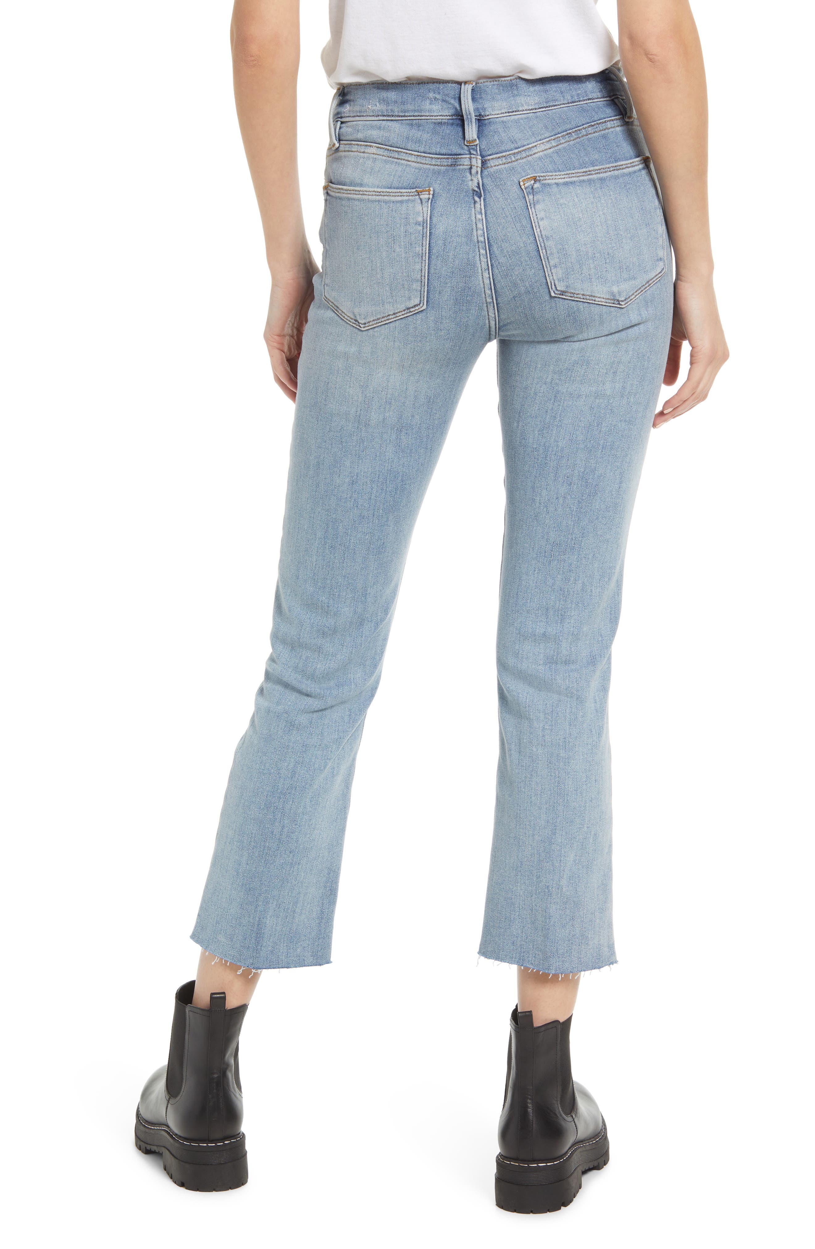 frame raw hem jeans