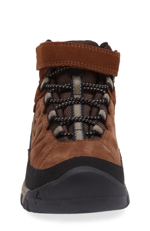 Keen Kids' Targhee Iv Mid Waterproof Hiking Shoe In Bison/brindle