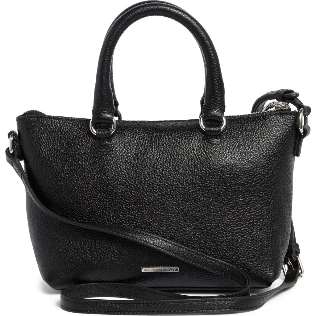 Rebecca Minkoff Micro Moto Leather Satchel In Black