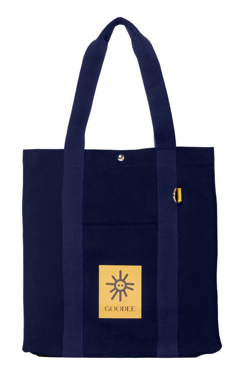 Bassi Recycled PET Canvas Market Tote in Navy