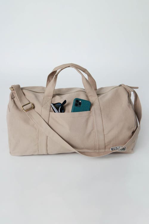 Terra Thread Organic Cotton Duffle Bag In Sand Dune