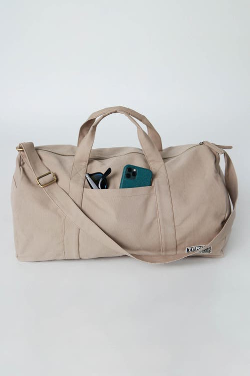 Shop Terra Thread Organic Cotton Duffle Bag In Sand Dune