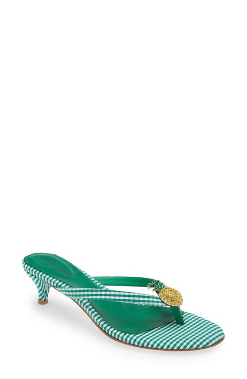 Jeffrey Campbell Pinacolada Flip Flop Green Gingham at Nordstrom,