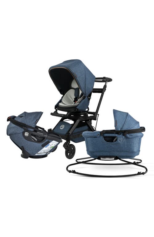 orbit baby Stroll, Sleep & Ride G5 Car Seat, Bassinet & Stroller Travel System in Black/Melange Navy at Nordstrom