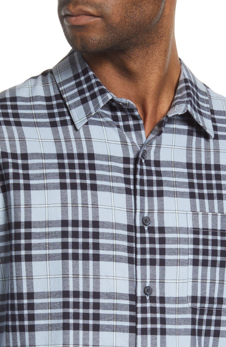 Vince Calabasas Classic Fit Plaid Cotton Button-Up Shirt | Nordstrom